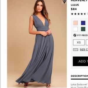 Denim blue maxi dress